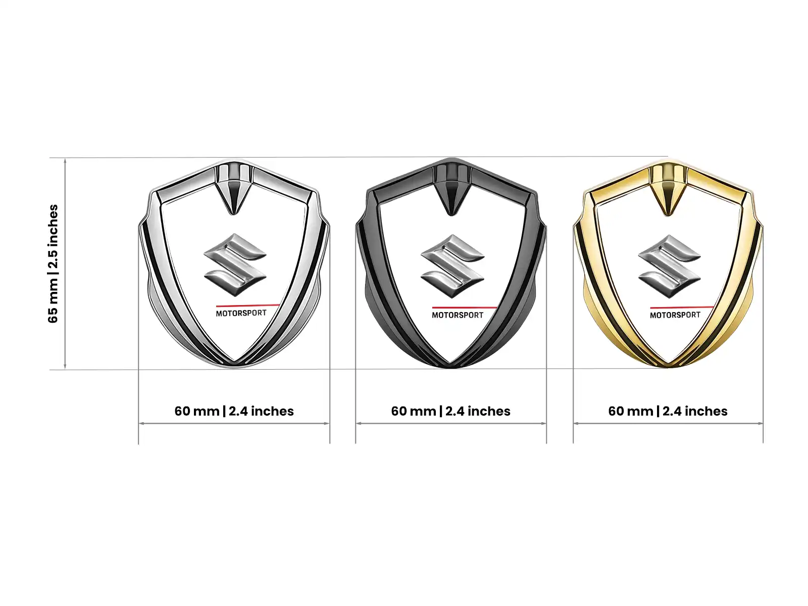 Suzuki Metal Domed Emblem High-End Design Drift Look
